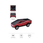 D68 Cybertruck Araba Tasarımlı Led Ekranli Radyolu Bluetooth Hoparlör 15w Güçlü Ses Rgb Led /tws/usb kirmizi