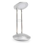 da LIGHT LED çalışma masası lambası, 3000 K sıcak beyaz LED masa lambası, 3,6 W komodin, okuma lambası, çekilebilir tutucular, gümüş masa lambası, taşınabilir ofis lambası, ofis, okuma, ders çalışma