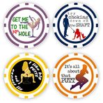 DA VINCI Golf Topu İşaretleyici Poker Çip Koleksiyonu, 11,5 Gram Çip (4'lü Paket) D)