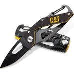 DA980266 Kemer Askı Kancalı Karabinalı Katlanabilir 13CM Paslanmaz Çelik Siyah Kamp Çakısı