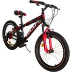 Daafu SXC125 20 Jant 21 Vites V-Brake Fren Ön Amortisörlü Bisikleti Özel Alaşım Çelik 20 Jant Bisiklet - Kırmızı - Siyah