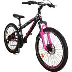 Daafu SXC150 26 Jant 21 Vites Shımano M-Disk Fren Ön Amortisörlü Dağ Bisikleti Özel Alaşım İthal Çelik Kadro MTB Bisiklet - Siyah - Pembe