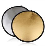 Dacare 60 cm Yuvarlak Disk Fotoğraf Stüdyosu Katlanabilir Işık Reflektörü (Yurt Dışından) - Gümüş