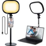 Dacare S20 USB Geri Çekilebilir Ayarlanabilir LED Lamba Telefon Klipsi - Siyah (Yurt Dışından)
