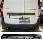 Dacia Dokker Difüzör Arka Tampon Eki 2 Egzoz Çıkışlı Gri Lüx Tip