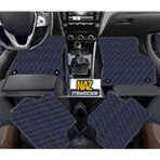 Dacia Duster 2018 - 2023 Uyumlu Mavi Dikişli Siyah Deri Paspas