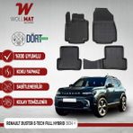 Dacia Duster Paspas E-Tech Full Hybrid (4*2) 2024 Sonrası Uyumlu 3D Havuzlu Paspas Seti - Siyah