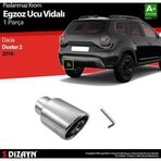 Dacia Duster Uyumlu 2 Krom Egzoz Ucu Vidalı 2018 Ve Üzeri Parça