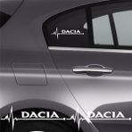 Dacia Lodgy Için Uyumlu Aksesuar Oto Ritim Sticker 2 Adet 20*9 cm - Siyah - Standart