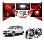 Dacia Lodgy Uyumlu, Universal Mercekli Led Angel Sis Farı, 76mm Kırmızı Renk