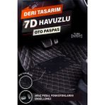 Dacia Logan 1 (2005-2012) Uyumlu Deri 7d Havuzlu Tam Set Oto Paspas .3 - Siyah - Bej