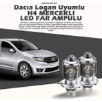 Dacia Logan Araca Özel Far Seti Mercek Led Xenon Uzun Kısa Çift Renk