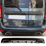 Dacia Logan Difüzör Arka Tampon Eki 2 Egzoz Çıkışlı Gri Lüx Tip