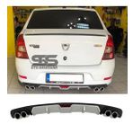 Dacia Logan Sedan Difüzör Arka Tampon Eki 4 Egzoz Çıkışlı Gri
