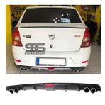 Dacia Logan Sedan Difüzör Arka Tampon Eki 4 Egzoz Çıkışlı Siyah
