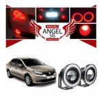 Dacia Logan Uyumlu, Universal Mercekli Led Angel Sis Farı, 76mm Kırmızı Renk