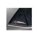 Dacia Logan Yan Cam Sticker Oto Kapı 20 Cm X 7 Cm Holo-Chroma