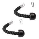 Daconovo 2X Ağır Hizmet Tipi Triceps Halat, Carabiner ile Ev Spor Salonu için Halat