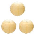 Daconovo 3 x Abajur Japon Çin Düğün Kağıt Fener, 40 cm (16 inç) Sarı