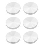 Daconovo 6X Masa ayağı Cam plaka adaptörü, Alüminyum, Yuvarlak, 50 x 8 mm, Gümüş