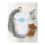 Dad Loading Desenli Organik Kısa Kol Çıtçıtlı Bebek Body 54818DADLOADINGN, 6 Ay
