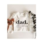 Dad Mean Uzun Kol Çıtçıtlı Organik Bebek Body, 6 Ay