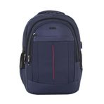 Dada 01 Laptop Dizüstü Bilgisayar Çantası 14"-15,6" inç Ortaokul Lise Üniversite Okul Çantası Unisex Gündelik Kadın Erkek Sırt Çantası Usb Type-C Aparat Darbe Emici Koruma Su Geçirmez Kumaş (Lacivert)