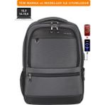 Dada 14"-15,6" Inç USB Girişli Körüklü Laptop Sırt Çantası Unisex Su Geçirmez Kumaş - Uzay Gri