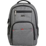 Dada Dada-06 USB Aparatlı Suya Dayanıklı Ortopedik Kısa Seyahat Amaçlı Çok Gözlü 15,6'' Okul Notebook ve Tablet Sırt Çantası - Gri
