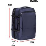 Dada Usb Aparatlı Laptop Sırt Ve Seyahat Çantası 40 Litre 15,6 İnç Su Geçirmez Kumaş Çanta 012