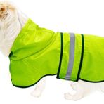 Dadanfly Köpek Yağmurluğu Su Geçirmez Yansıtıcı Slicker - Hafif Nefes Alabilir Kapüşonlu Panço Yağmurluk Ceket Ayarlanabilir Göbek Kayışı ve Küçük Orta Büyük Köpekler için Tasma Delikli (Yeşil, X-Small)