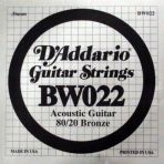 D'addario BW022 80/20 Bronze Wound 022 Sol Akustik Tek Tel