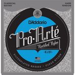 Daddario D'Addario EJ31 Classics Klasik Gitar Tel Seti - Sert (Hard) Tansiyon (Profesyonel) | Düzeltilmiş Naylon (Rectified) Üst
