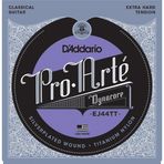 Daddario D'Addario EJ44TT Pro-Arte Dynacore Klasik Gitar Tel Seti - Ekstra Sert Tansiyon (Profesyonel) | Titanyum Üst Teller, Kom