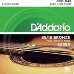 Daddario D'Addario Ez-890 (009-045)-Süper Light-Akustik Gitar Tel Seti-Pena