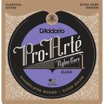 D'Addario EJ44 Pro-Arte Klasik Gitar Tel Seti - Ekstra Sert (Extra Hard) Tansiyon (Profesyonel) | Gümüş Kaplama Bakır Sa