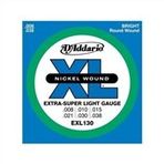 D'addario EXL130 Extrasuper Light 008 Elektro Tel Set