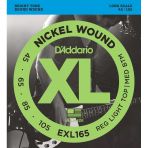 D'addario Exl165 Xl Nickel Wound Bas Gitar Tel Seti - 45-105 Custom Light (Profesyonel) | Long Scale, Hibrit Ölçü (Dengeli Tiz Ve Bas Gerilimi), Çok Yönlü Kullanım