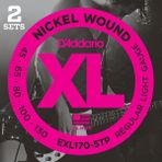 D'addario EXL170-5TP 5 Telli Xl 45-130 2 Set Bas Gitar Tel Seti