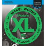 D'addario EXL220-5 40-125 Long Scale 5 Telli Bas Gitar Teli