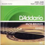 Daddario Ez890 Acoustic Guitar Akustik Gitar Teli 009-045