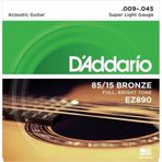 D'addario Ez890 Ez Serisi Akustik Gitar Tel Seti (Super Light - 85/15 Bronze - 09-45)