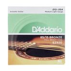 D'addario Ez920 Ez Serisi Akustik Gitar Tel Seti (Medium Light - 85/15 Bronze - 12-54)