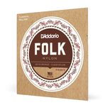 D'Addario Gitar Telleri - Halk Naylon Gitar Telleri - EJ33 Klasik Gitar Telleri - Naylon Çekirdekli, Top Uçlu - 80/20 Bronz Sargı, Şeffaf Naylon Üçlü