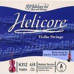 D'Addario H312 Helicore Tek Keman La (A) Teli (4/4) | Çelik Özlü Net Karakter İnce Çaplı Rahat Çalım ve Hızlı Akort Kara