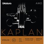 D'Addario KA310 Kaplan Amo 4/4 Tam Boy Keman Tel Seti - Medium Tansiyon (Profesyonel) | Sentetik Çekirdek, Sıcak ve Zeng