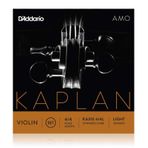 D'Addario Kaplan Amo keman telleri – komple set – KA310 4/4L – keman telleri – 4/4 ölçek, hafif gerilim