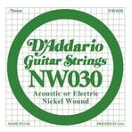D'Addario NW030 Nickel Wound Elektro/Akustik Gitar Tek Teli - .030 (Aksesuar) | Yüksek Akort Kararlılığı, Korozyona Daya