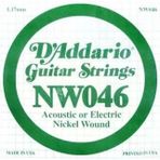 D'addario Nw046 Nickel Wound Elektro Ve Akustik Gitar Tek Teli - .046 (Aksesuar) | Standart E (Kalın Mi) Ölçüsü, Güçlü Ritim Performansı Ve Uzun Ömürlü Nikel Sargı