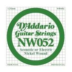 D'Addario NW052 Nickel Wound Elektro ve Akustik Gitar Tek Teli - .052 (Aksesuar) Heavy Bottom Dizilimler İçin İdeal, Dolgun Baslar ve Yüksek Ses Hacmi